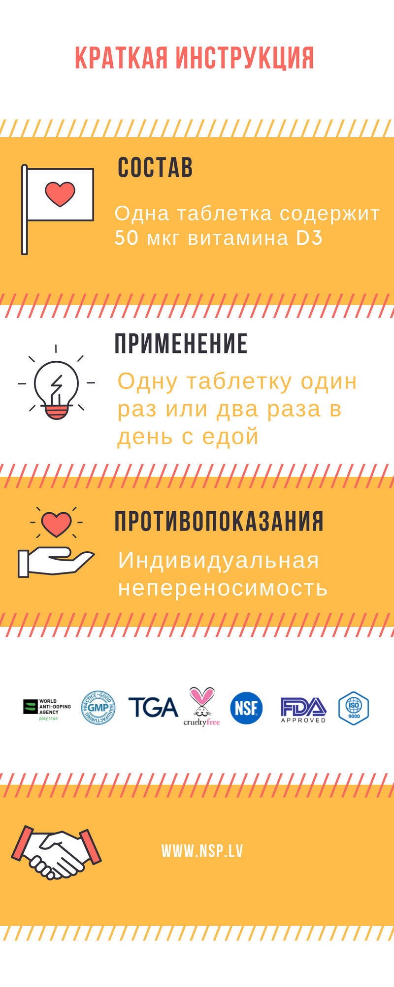 Витамин Д3 в таблетках от NSP